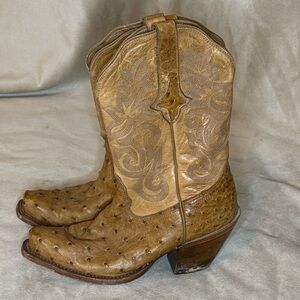 Tony Lama Ostrich Boots Leather Boots